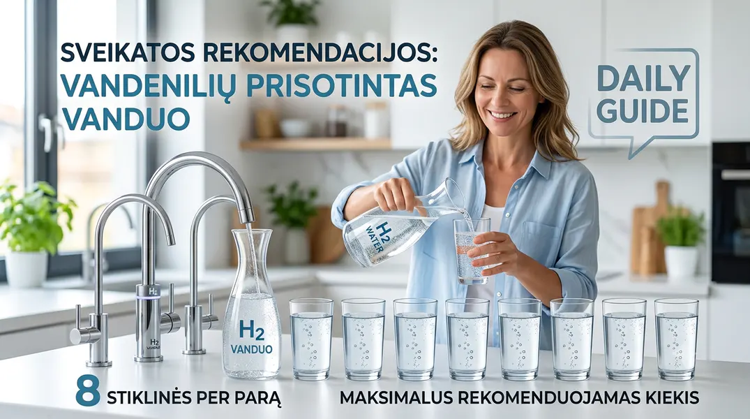 Kiek vandenilio vandens gerti per dieną — dozavimo gidas